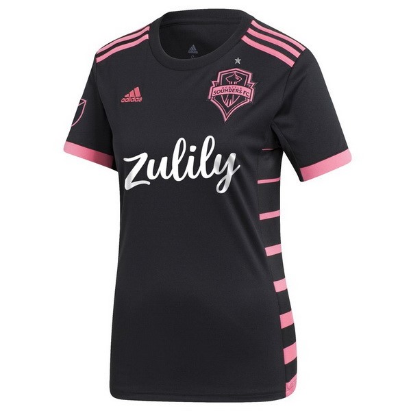 Camiseta Seattle Sounders Replica Segunda Ropa Mujer 2019/20 Negro